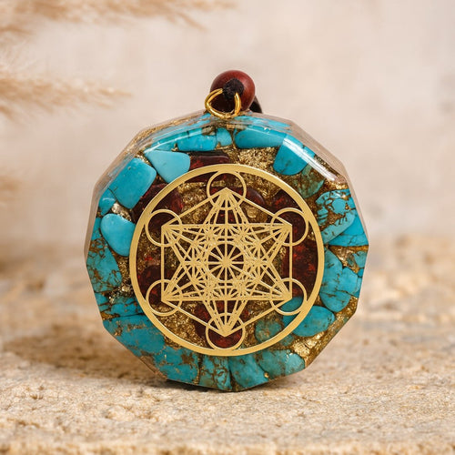 Orgonite Pendant Metatron in Turquoise