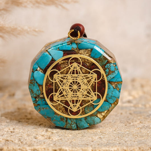 Orgonite Pendant Metatron in Turquoise - SPIRAD