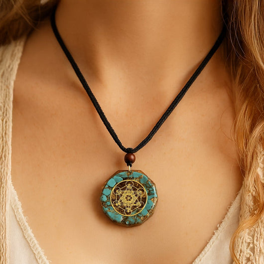 Orgonite Pendant Metatron in Turquoise - SPIRAD
