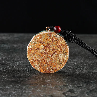 Orgonite Pendant “Metatron’s Power” in Obsidian & Garnet - SPIRAD