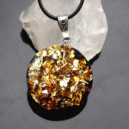 Orgonite Pendant “Protective Energies” in Black Obsidian - SPIRAD