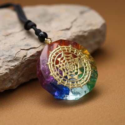 Orgonite Pendant “Sri Yantra – 7 Chakras” - SPIRAD