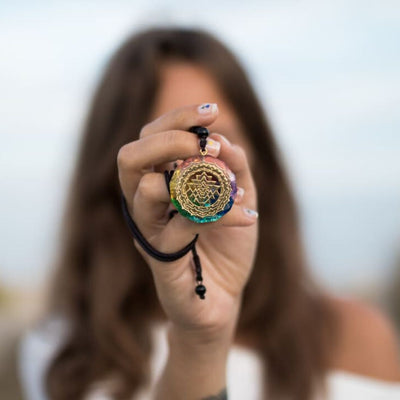 Orgonite Pendant “Sri Yantra – 7 Chakras” - SPIRAD