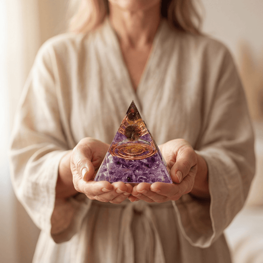 Orgonite Pyramid in Amethyst - SPIRAD