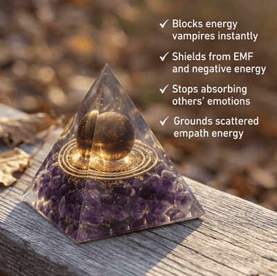 Orgonite Pyramid in Amethyst – Empath Protection & Mental Peace - SPIRAD