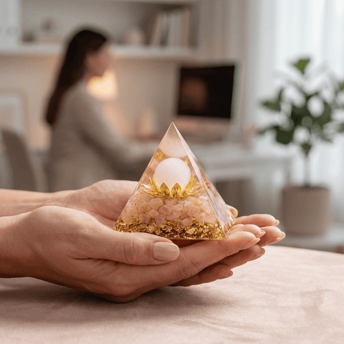 Orgonite Pyramid Rose Quartz Eternal Love