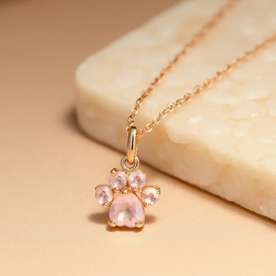 “Paw of Love” Pendant in Rose Quartz - SPIRAD