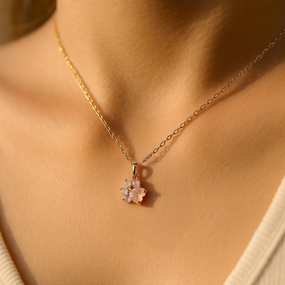 “Paw of Love” Pendant in Rose Quartz - SPIRAD