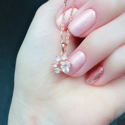 “Paw of Love” Pendant in Rose Quartz - SPIRAD