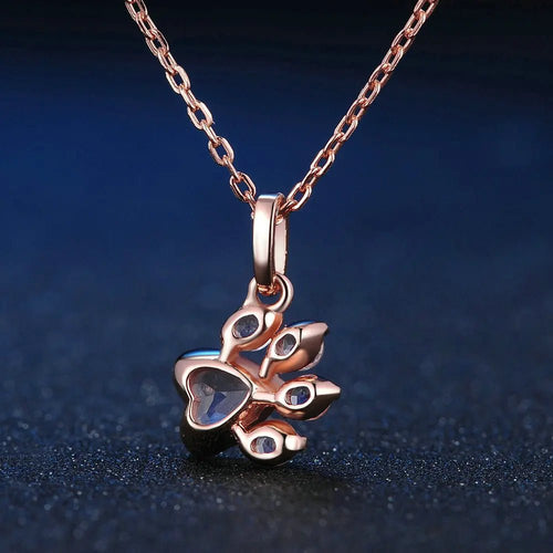 “Paw of Love” Pendant in Rose Quartz