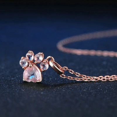 “Paw of Love” Pendant in Rose Quartz - SPIRAD