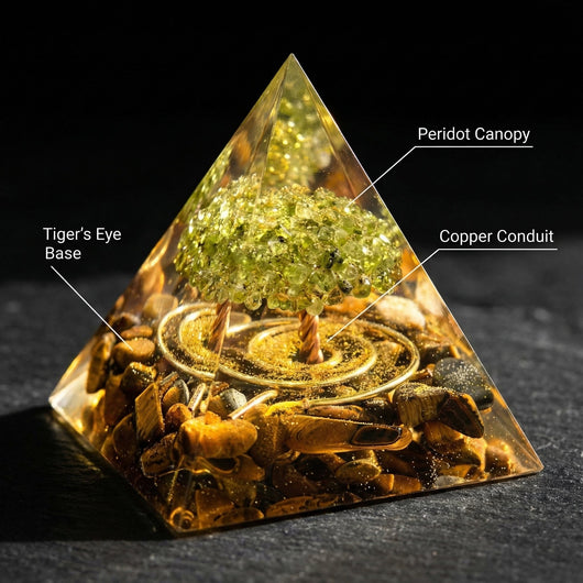 Serena "Tree of Life" Orgonite Pyramid - SPIRAD