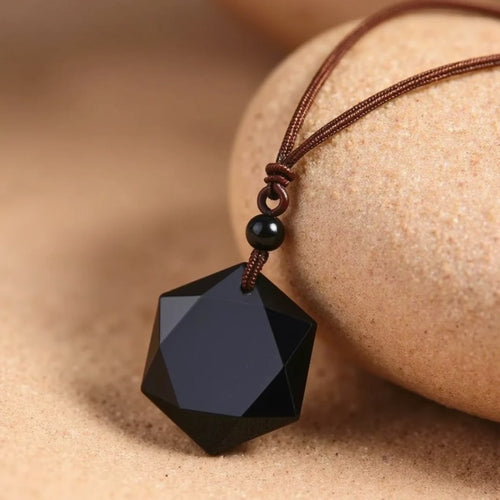 “Star” Pendant in Black Obsidian