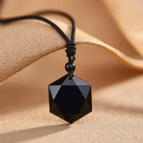 “Star” Pendant in Black Obsidian