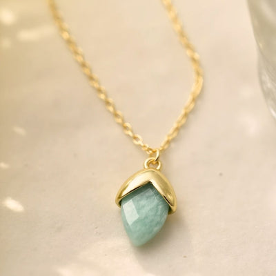 “Tear of Serenity” Pendant in Amazonite - SPIRAD