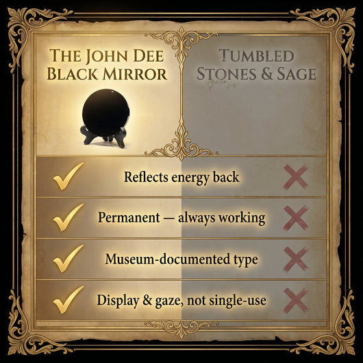 The John Dee Black Mirror — Obsidian Scrying & Protection Mirror - SPIRAD