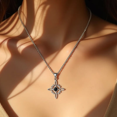 “Witch Protection” Pendant in Obsidian & Silver - SPIRAD