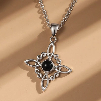 “Witch Protection” Pendant in Obsidian & Silver - SPIRAD